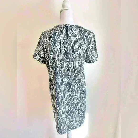 Mango MNG Basics Gray Snakeskin Fitted Mini Dress - Picture 4 of 5